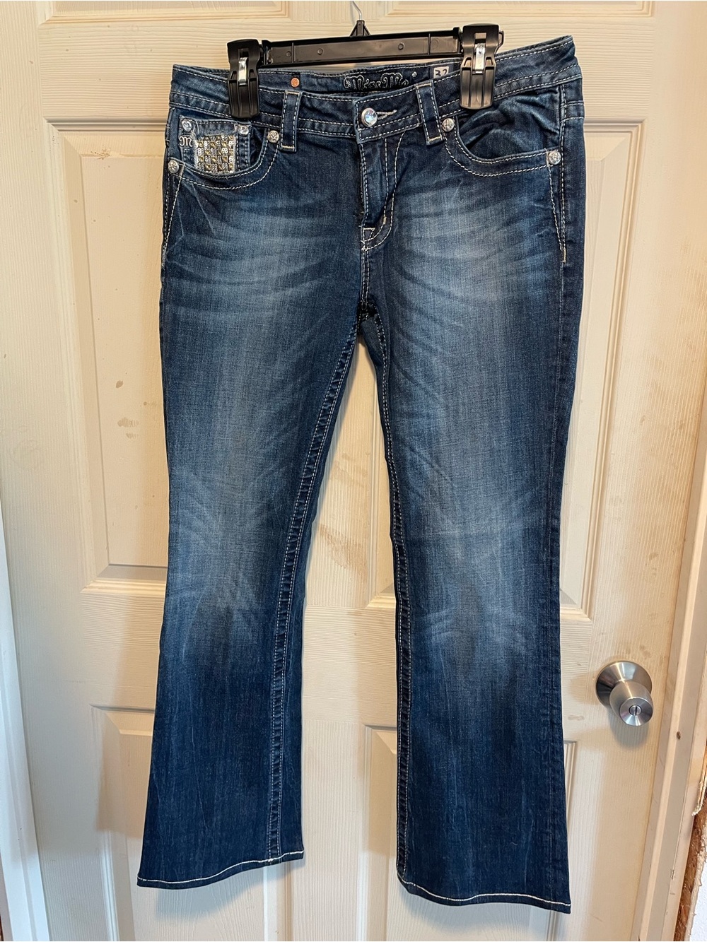 Miss me- Women's Dark Blue Bootcut Jeans